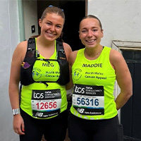 Meg and Maddie taking part in the London Marathon