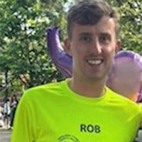Rob taking part in the London Marathon 2026